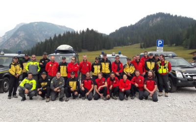 Sulle Dolomiti doppio addestramento congiunto del Soccorso Alpino