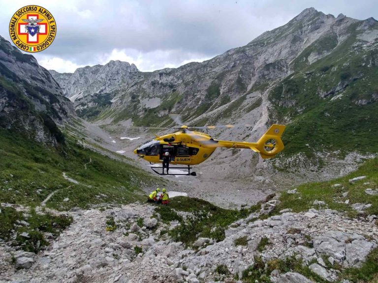 Infortunato in Val Sperlonga recuperato dall’elisoccorso