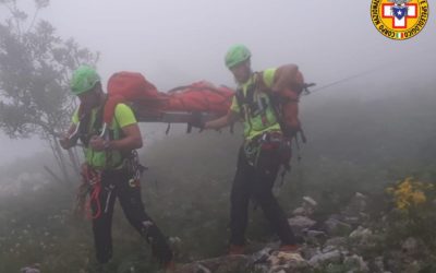 Soccorso sul Pasubio dopo un ruzzolone nella nebbia agostana