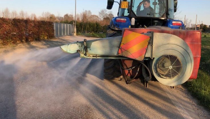 Giovani Coldiretti del Veneto pronti coi trattori per sanificazione delle strade