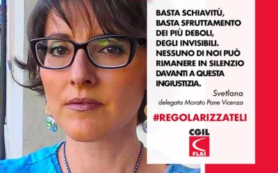 Lavoratrice vicentina nei manifesti nazionali per la regolarizzazione dei migranti in agricoltura