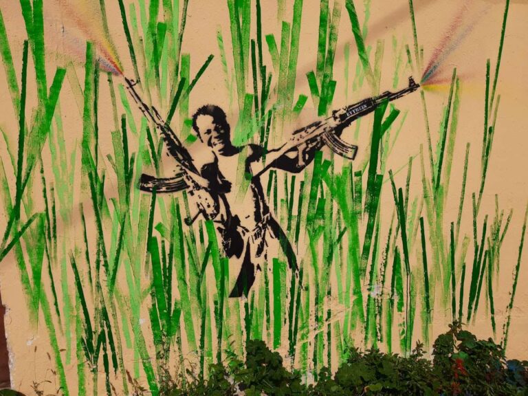 Opera d’arte di Freaks of Nature e Evyrein davanti a casa del Sindaco di Bassano