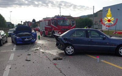 Due feriti a Chiampo nell’incidente tra tre auto [VIDEO]