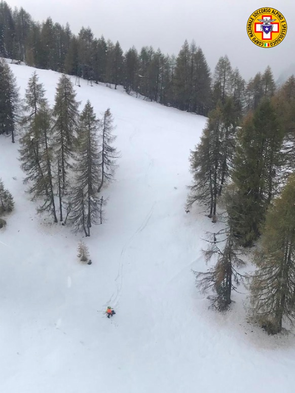 Sci alpinista infortunato a Sella Campigotto: recuperato