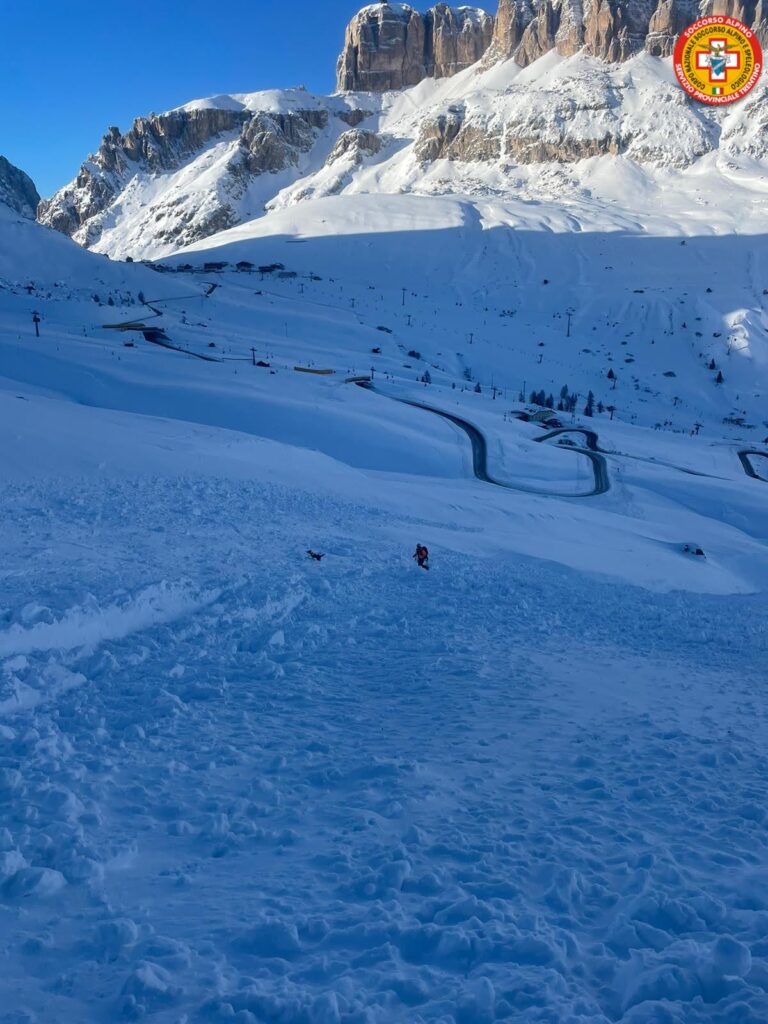 canalone a valle del rifugio baita Fredarola